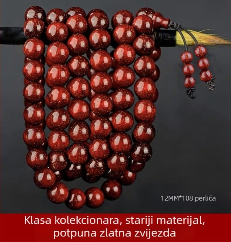 Unisex narukvica s 108 perli od drveta malog lišća zitan, ružarijanska narukvica, proljeće 2023 izdanje