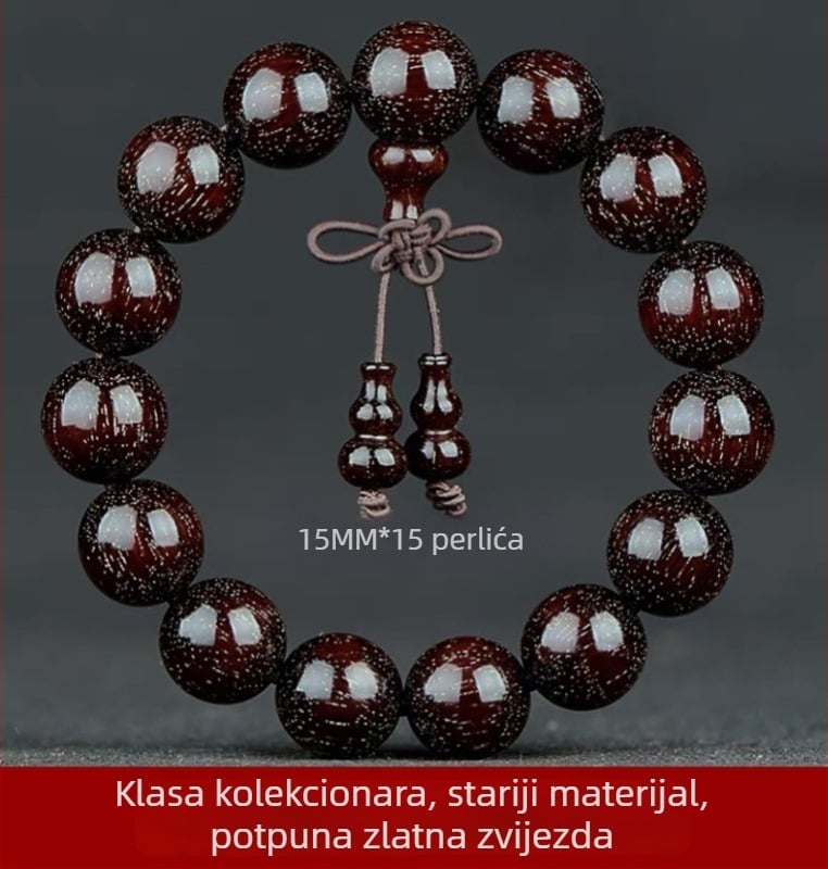 Unisex narukvica s 108 perli od drveta malog lišća zitan, ružarijanska narukvica, proljeće 2023 izdanje