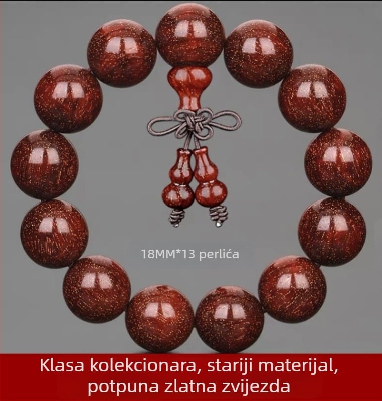 Unisex narukvica s 108 perli od drveta malog lišća zitan, ružarijanska narukvica, proljeće 2023 izdanje