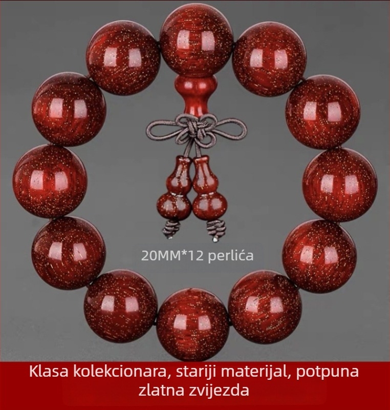 Unisex narukvica s 108 perli od drveta malog lišća zitan, ružarijanska narukvica, proljeće 2023 izdanje