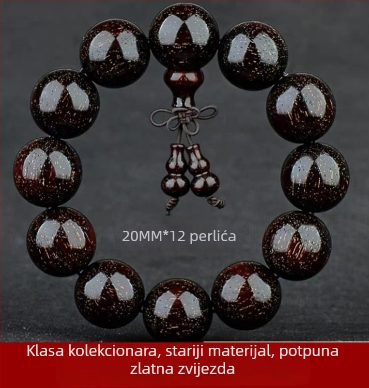 Unisex narukvica s 108 perli od drveta malog lišća zitan, ružarijanska narukvica, proljeće 2023 izdanje