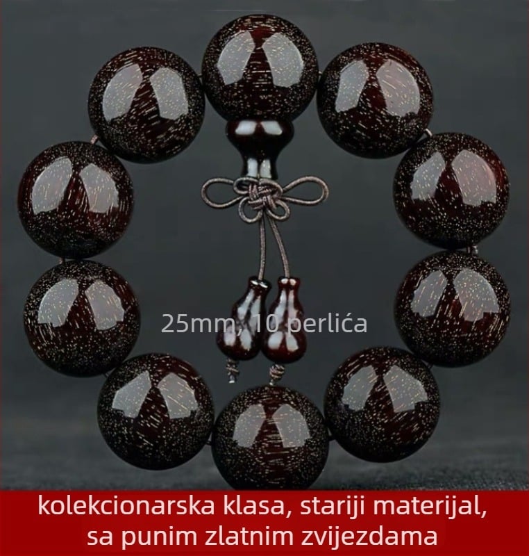 Unisex narukvica s 108 perli od drveta malog lišća zitan, ružarijanska narukvica, proljeće 2023 izdanje