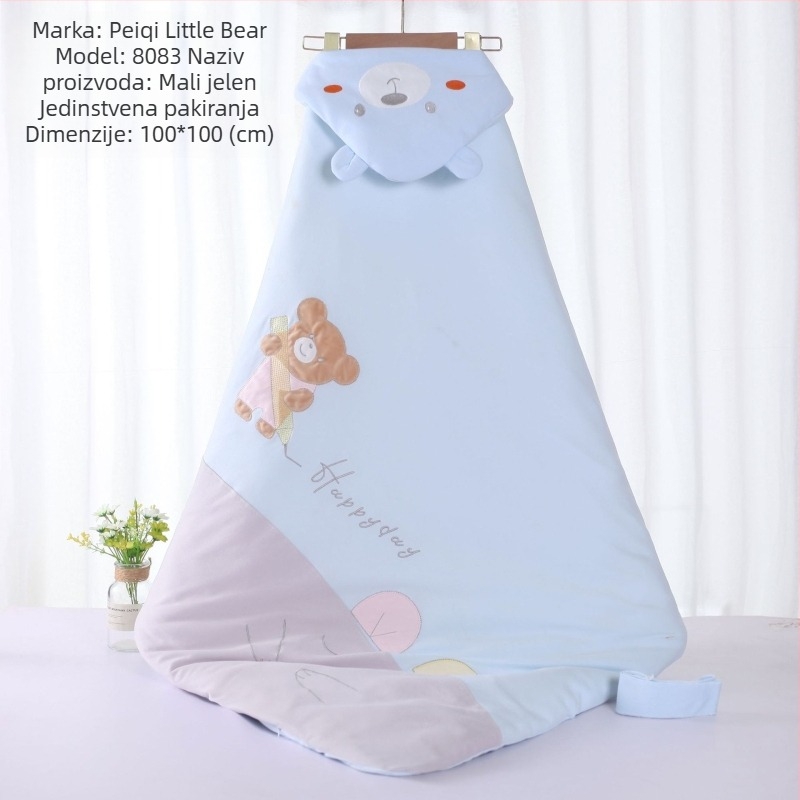 Peggy Bear bebi deka za grljenje, zimska debela verzija, vanjska tkanina 95% pamuk, punjenje od kemijskih vlakana, za novorođenčad i djecu 1–3 godine, uzorci životinja