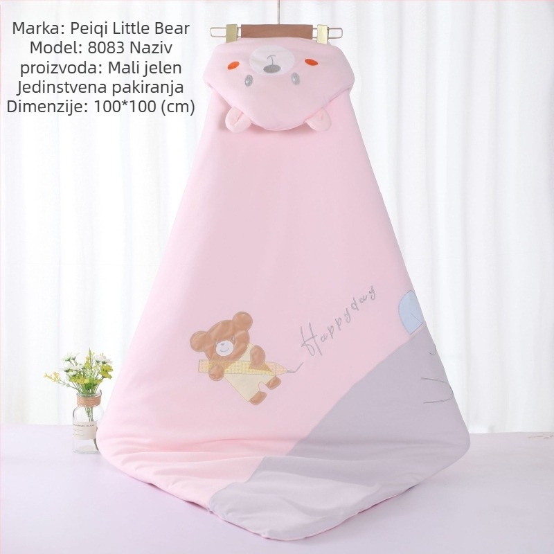 Peggy Bear bebi deka za grljenje, zimska debela verzija, vanjska tkanina 95% pamuk, punjenje od kemijskih vlakana, za novorođenčad i djecu 1–3 godine, uzorci životinja