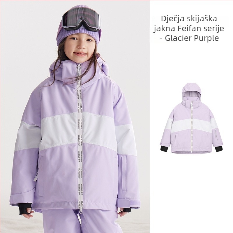 Unisex dječji skijaški komplet: dišući, vodootporan 20000 mm, tkanina poliester, podstava poliester, punilo silk cotton, stil broj LYSF8020