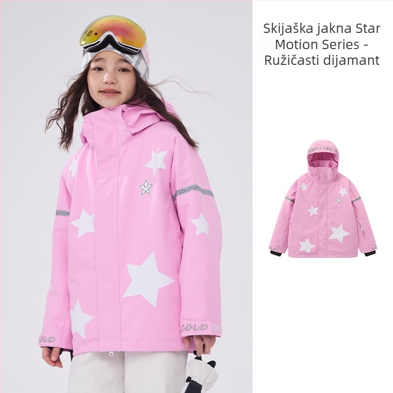 Unisex dječji skijaški komplet: dišući, vodootporan 20000 mm, tkanina poliester, podstava poliester, punilo silk cotton, stil broj LYSF8020