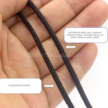 2,5/3/4 mm fina Milan konac za DIY nakit — konac za ogrlice i narukvice, završeni konac, mala rola