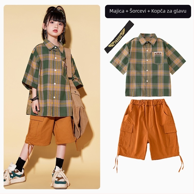 Dječji unisex outfit za hip-hop street dance, 100% poliester, ljeto