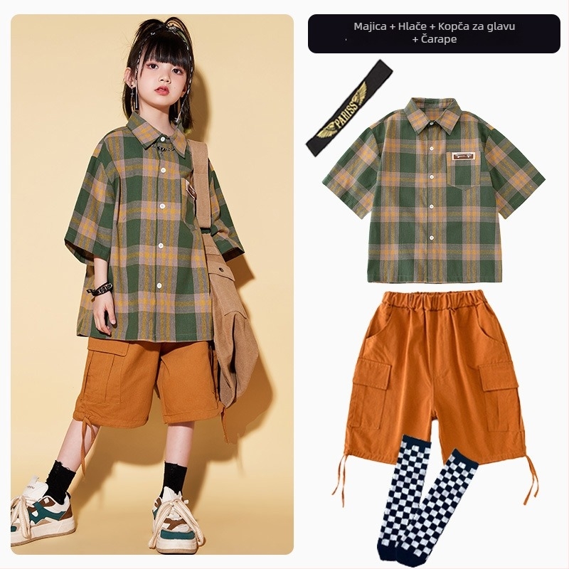 Dječji unisex outfit za hip-hop street dance, 100% poliester, ljeto