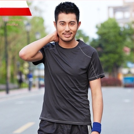 Poliesterska majica kratkih rukava s okruglim izrezom, brzo se suši i prozračna