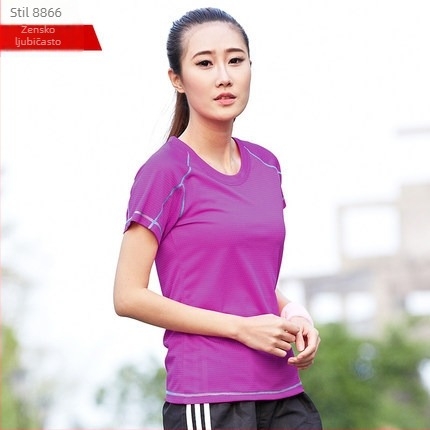 Poliesterska majica kratkih rukava s okruglim izrezom, brzo se suši i prozračna