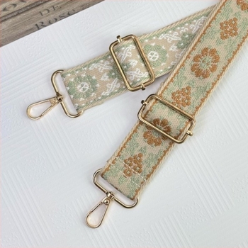Poliesterski remen za torbu s geometrijskim jacquard uzorom, podesivi crossbody remen, zamjenski dodatak u stilu novog nacionalnog trenda