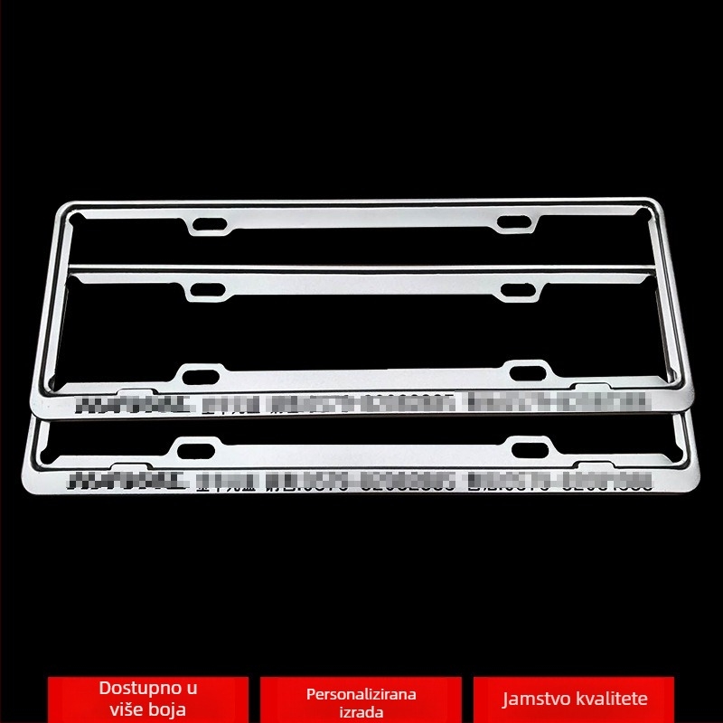 Okvir registarske pločice automobila od aluminijske legure s prilagođenim logotipom (Model: 4S okvir po mjeri; Materijal: aluminijska legura, magnezijska legura, nehrđajući čelik; Primjenjivi modeli: mali automobil; Dio: 001; Marka: Bodi)