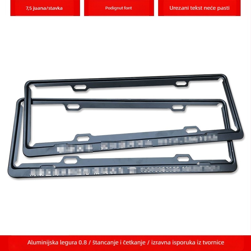 Okvir registarske pločice automobila od aluminijske legure s prilagođenim logotipom (Model: 4S okvir po mjeri; Materijal: aluminijska legura, magnezijska legura, nehrđajući čelik; Primjenjivi modeli: mali automobil; Dio: 001; Marka: Bodi)