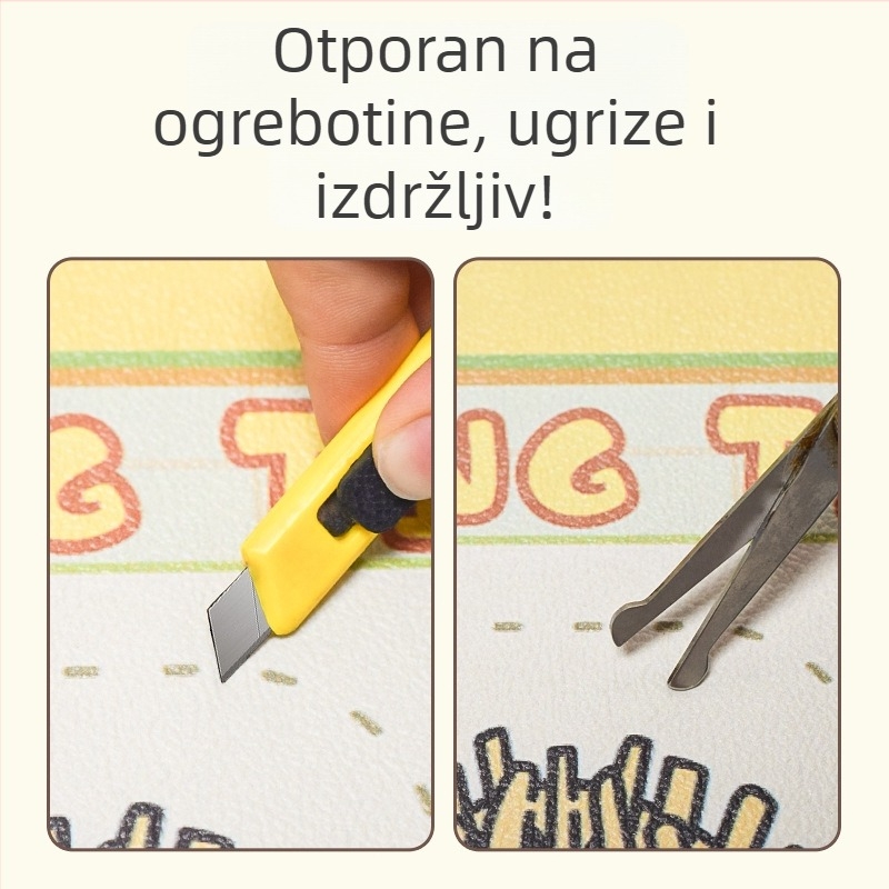 Podmetač za posudu za kućne ljubimce - koža, anti-proliv, vodootporan i otporan na ulje, protuklizni za mačke i pse, crtani dizajn, Pink Claw