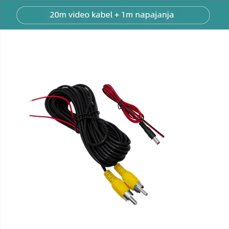 Video linija kontrole za stražnju kameru automobila - RCA produžni kabel sa okidačem, 12V, AV video signal
