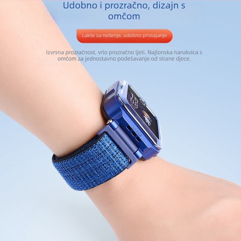 Najlonska pletena narukvica za Huawei dječji sat 4 Pro, sportski stil, Velcro kopča