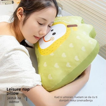 Chopper jastučić za lumbalnu potporu s pliš navlakom, PP pamuk punjenje, uzorak slatkih životinja, crtani stil