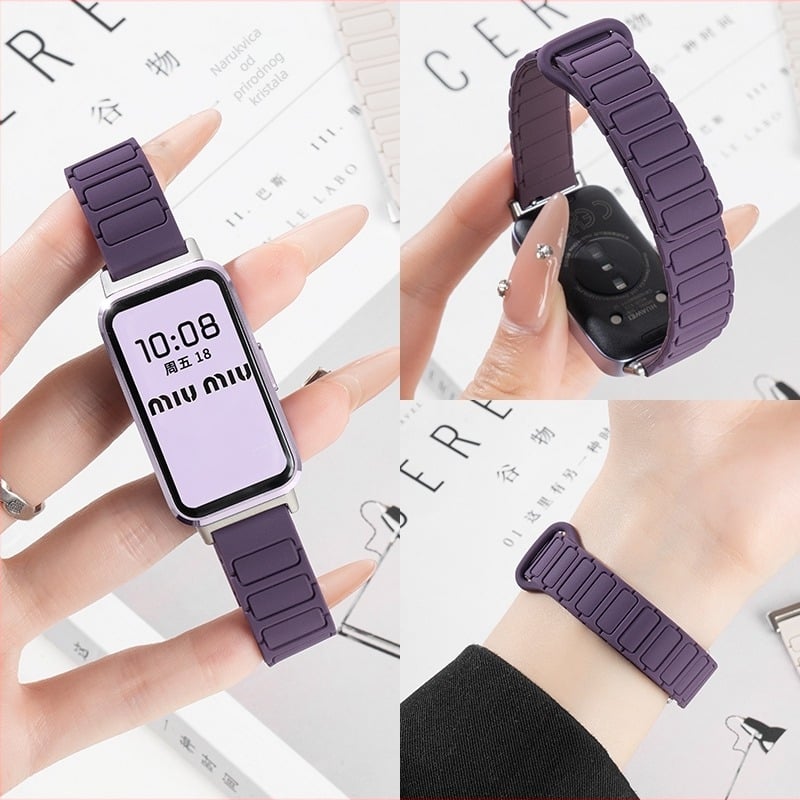 Silikonski magnetni zamjenski remen za Huawei Band 11, Band 10 i Band 8, NFC, 14 mm širina, duljine 10 cm i 12 cm