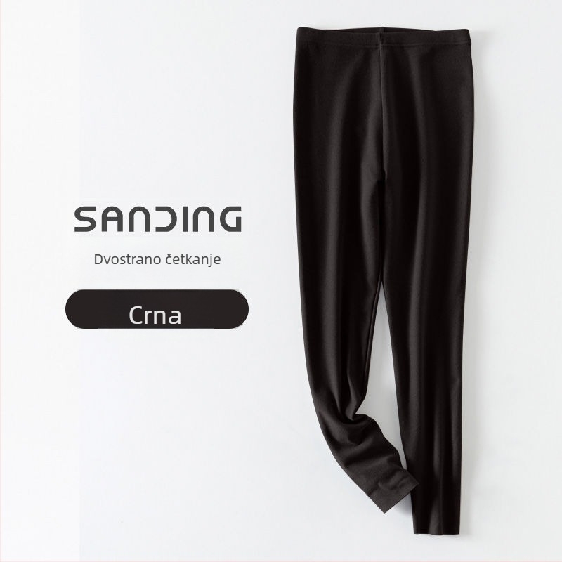 Unisex termoske tajice, s fleece podstavom, trostruko slojevite bez šavova, akrilno vlakno, ekstra debele 501–600 g/m²