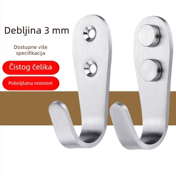 Kuka za kaput, čelični nehrđajući materijal, jednostruka kuka, model 1179, završna obrada žičanim crtežom, za kupaonicu