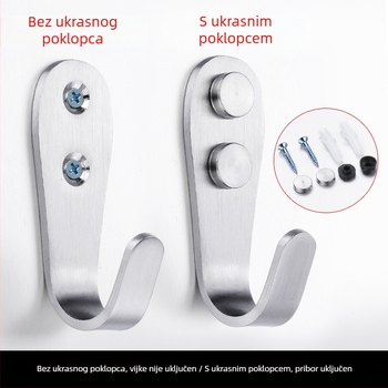 Kuka za kaput, čelični nehrđajući materijal, jednostruka kuka, model 1179, završna obrada žičanim crtežom, za kupaonicu