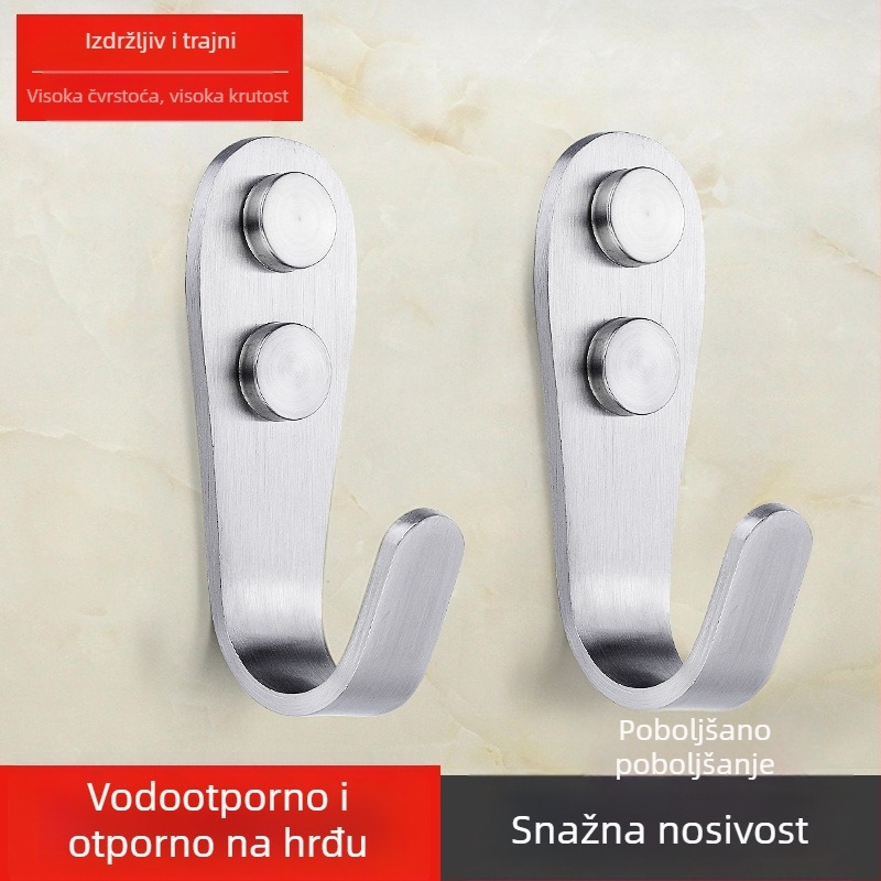 Kuka za kaput, čelični nehrđajući materijal, jednostruka kuka, model 1179, završna obrada žičanim crtežom, za kupaonicu