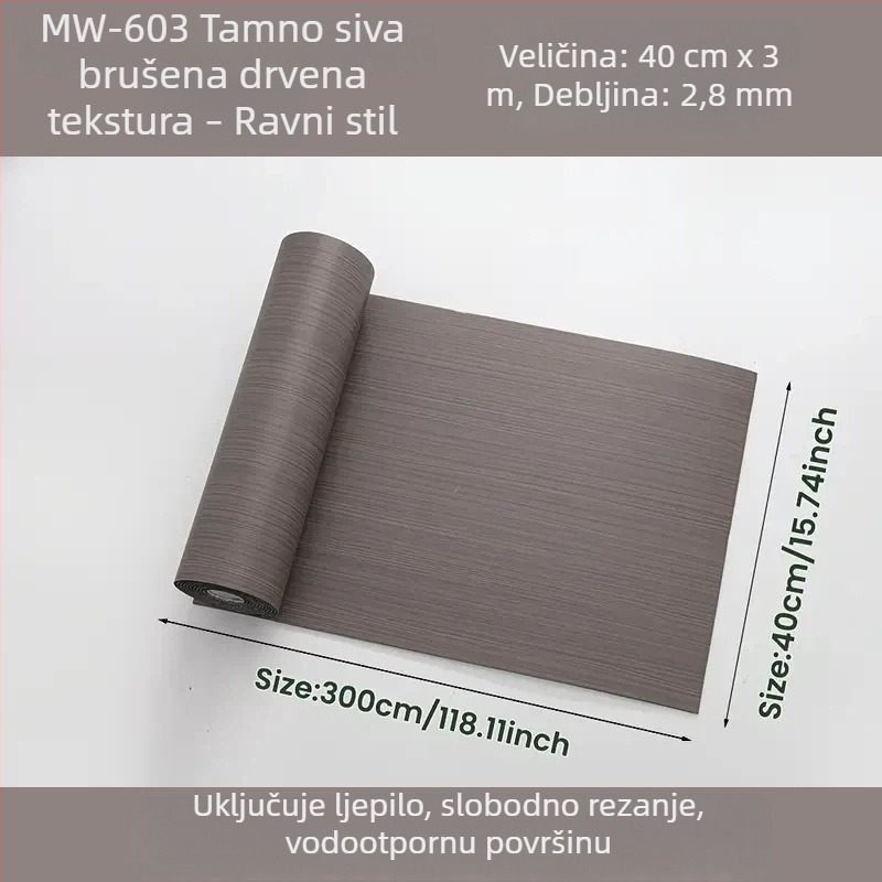 Zidna naljepnica s drvenim uzorkom, samoljepljiva, vodootporna i otporna na vlagu, pozadina zida za dnevni boravak, 1 kom