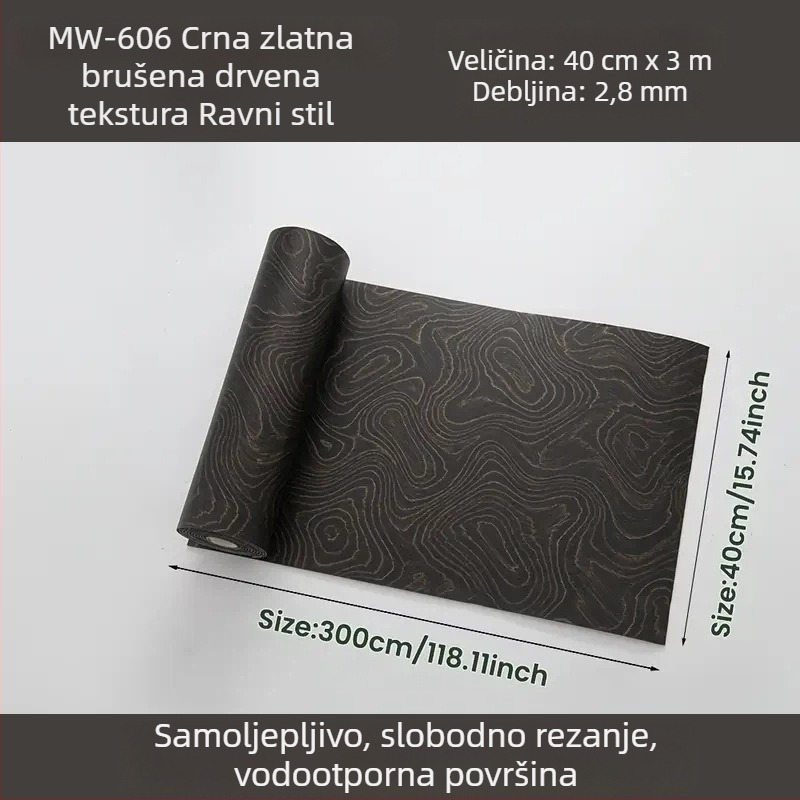 Zidna naljepnica s drvenim uzorkom, samoljepljiva, vodootporna i otporna na vlagu, pozadina zida za dnevni boravak, 1 kom