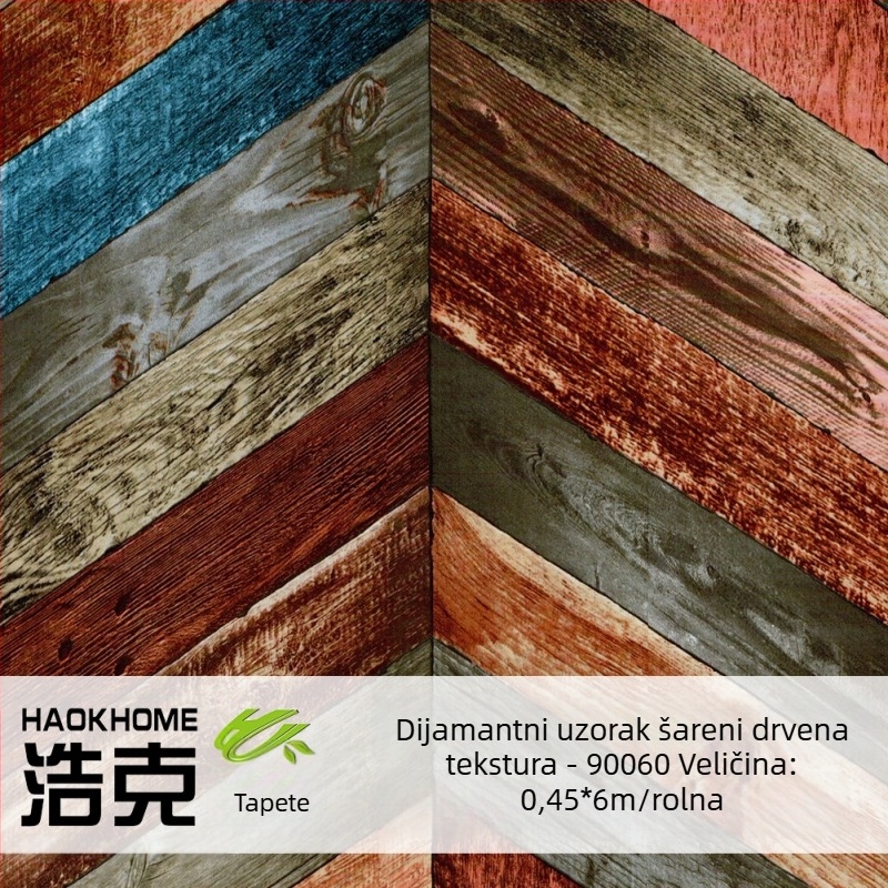 Samoljepljiva tapeta s imitacijom drveta na PVC podlozi, retro industrijski stil