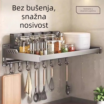 Polica za pohranu rublja iznad perilice rublja, jednoslojna, nosivost 10 kg, modern minimalistički stil, novi model 2024
