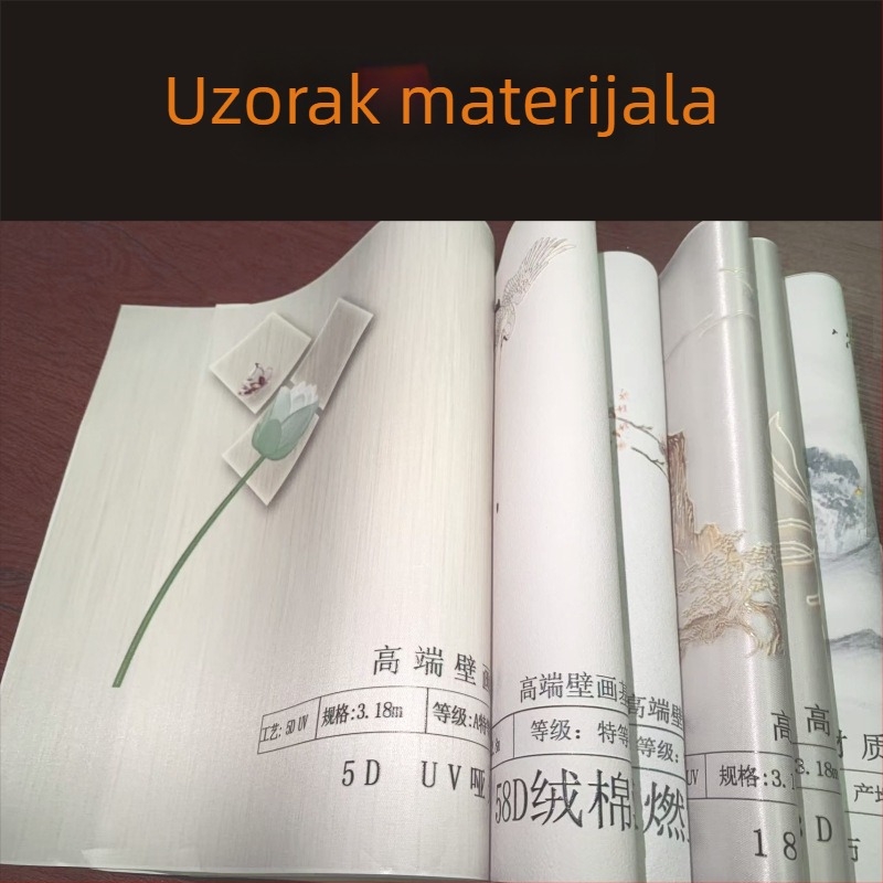 Zidna tapeta s geometrijskim uzorkom, višeslojna, svilen materijal, vodootporna, premium razred