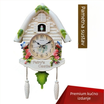 Zidni sat u karikaturalnom stilu, europskog dizajna za dnevni boravak, s pokretom skok sekunde, na baterije, safir kućište i kvarcni stakleni brojčanik