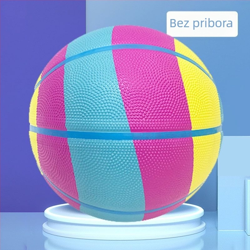 Plave gumene košarkaške lopte s otpornošću na habanje — veličine 7 (odrasli), 5 (mladi), 3 (djeca), za školska natjecanja, treninzi unutra i vani