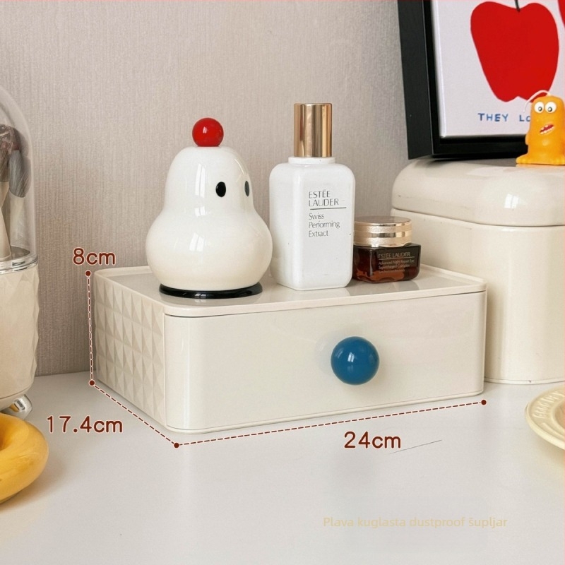 Beichuan Organizator kozmetike za stolni stol — tip ladice, stakabilan, otporan na prašinu, plastično tijelo, preklopni poklopac