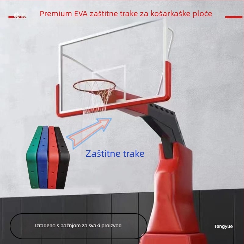 Zaštitna navlaka za košarkašku ploču s EVA trakom i mekanim pjenastim rubom, vanjsku uporabu