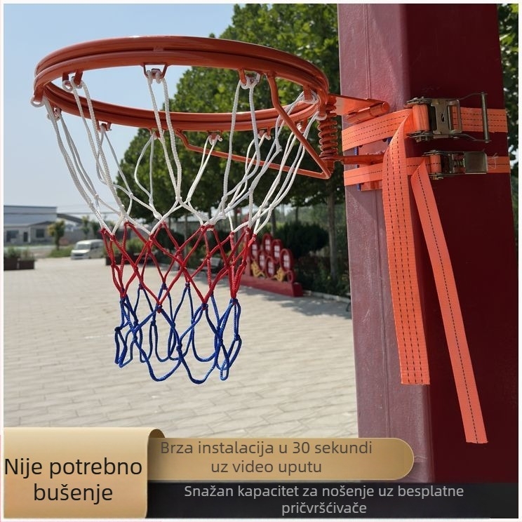 Zidni koš za košarku, bez bušenja, s mogućnošću zakucavanja, za unutarnje treninge djece
