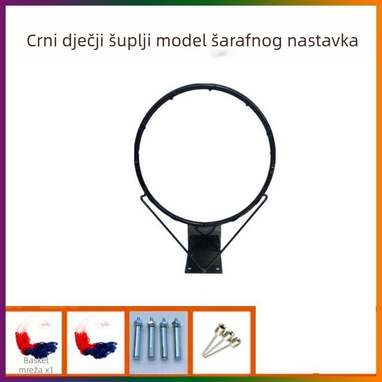 Zidni koš za košarku, bez bušenja, s mogućnošću zakucavanja, za unutarnje treninge djece