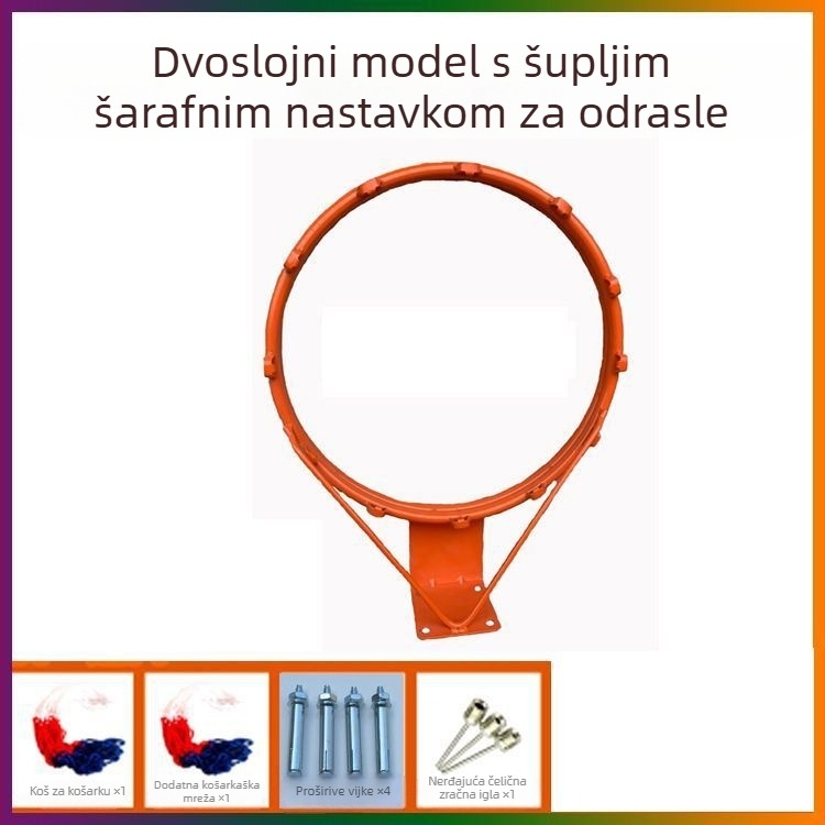 Zidni koš za košarku, bez bušenja, s mogućnošću zakucavanja, za unutarnje treninge djece