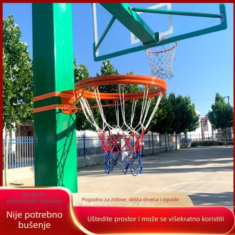 Zidni koš za košarku, bez bušenja, s mogućnošću zakucavanja, za unutarnje treninge djece