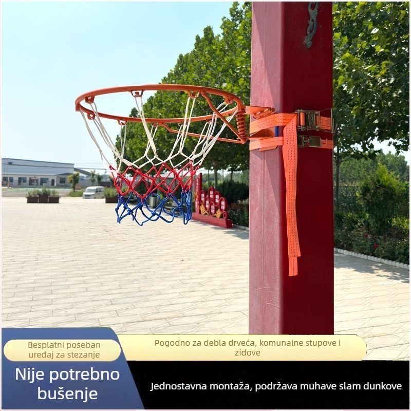 Zidni koš za košarku, bez bušenja, s mogućnošću zakucavanja, za unutarnje treninge djece