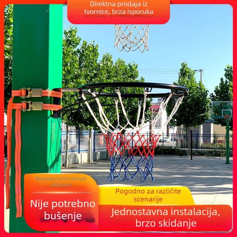 Zidni koš za košarku, bez bušenja, s mogućnošću zakucavanja, za unutarnje treninge djece