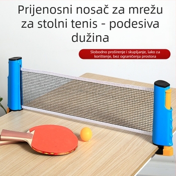 Stalak za stolni tenis s teleskopskom mrežom, ABS materijal, težina 1 kg, prijenosan, za vanjsku upotrebu