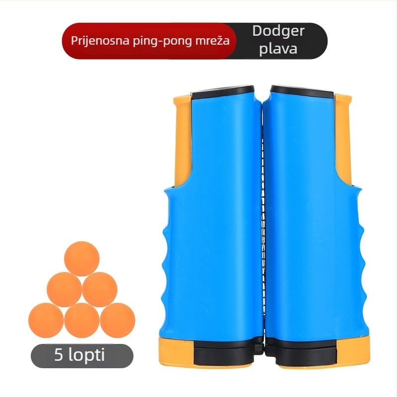 Stalak za stolni tenis s teleskopskom mrežom, ABS materijal, težina 1 kg, prijenosan, za vanjsku upotrebu