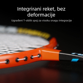 Badminton reketa With Zhen – okvir od željeznog legura, težina 95–100 g, ravna glava, žice od vlakna svile, za početnike