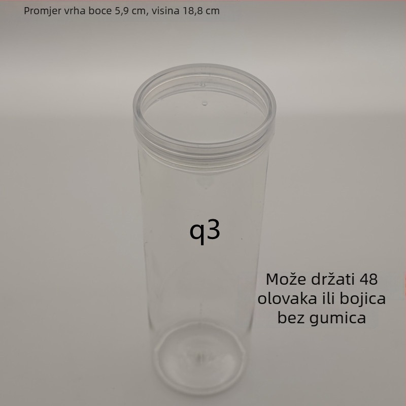 Plastična staklenka s poklopcem za pohranu olovaka i kemijskih olovaka – 40 otvora, materijal: TPE, težina 25 g, šifra proizvoda F879TT89MJS6T7