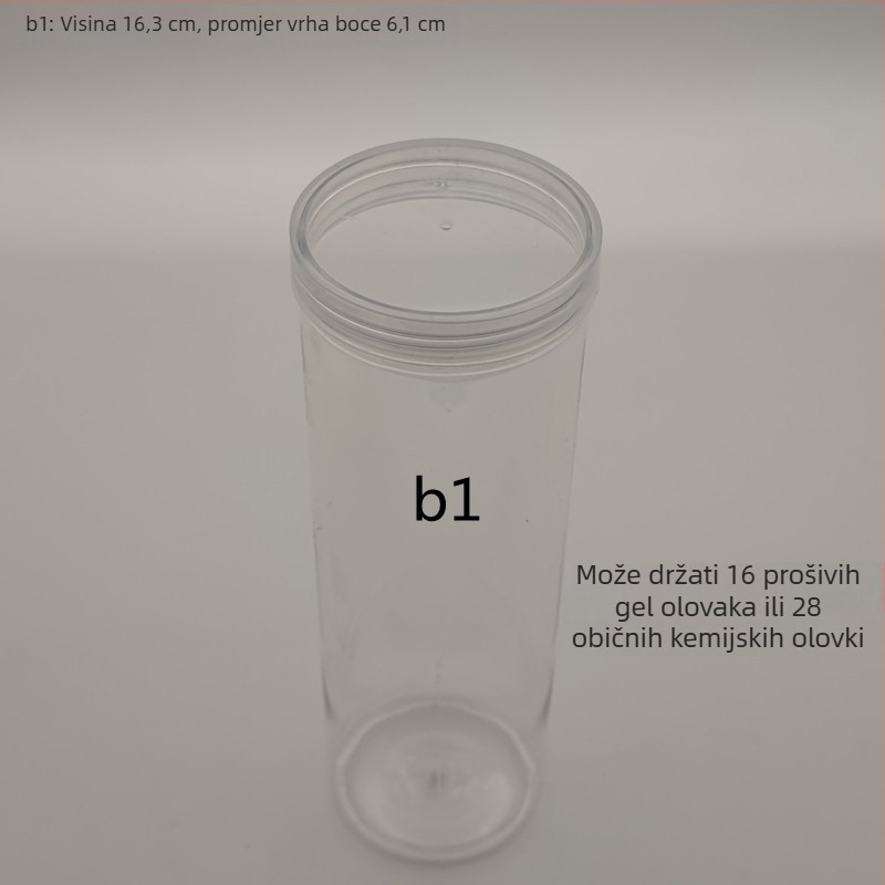 Plastična staklenka s poklopcem za pohranu olovaka i kemijskih olovaka – 40 otvora, materijal: TPE, težina 25 g, šifra proizvoda F879TT89MJS6T7