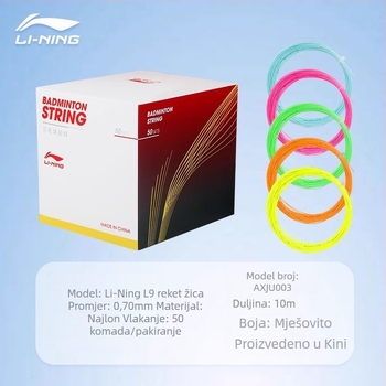 Li Ning struna za badminton raketu – najlon vlakno, visoka elastičnost, izdržljivost