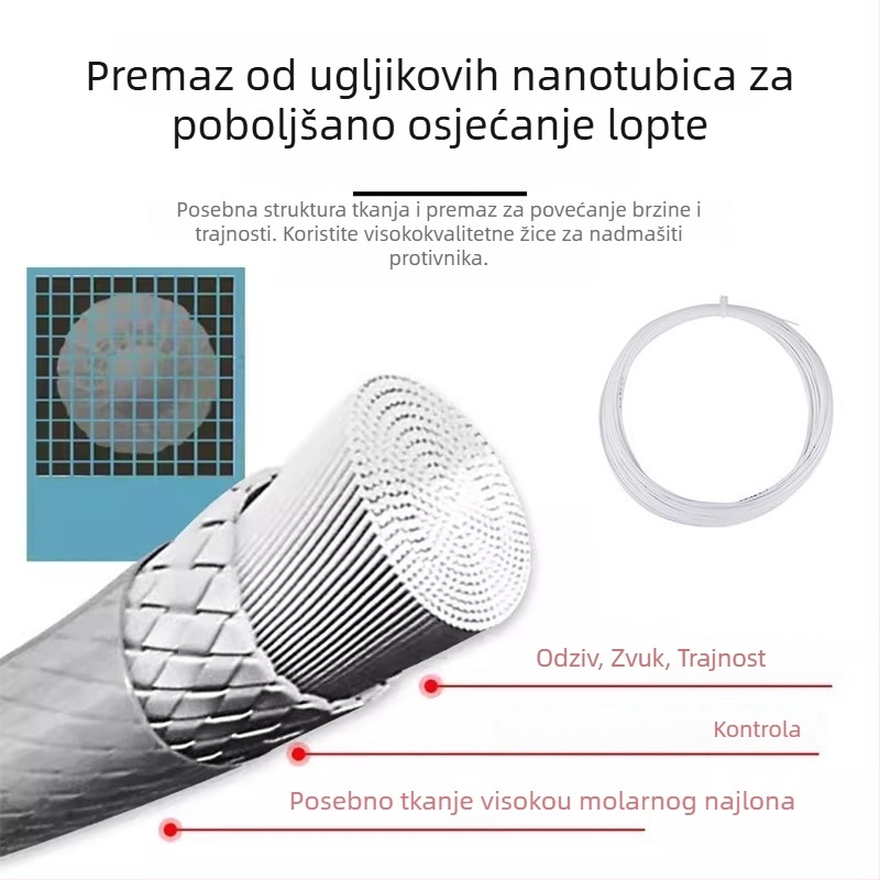Li Ning struna za badminton raketu – najlon vlakno, visoka elastičnost, izdržljivost