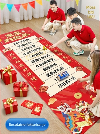 Zifan viseća torba za team-building igre — platno s kotačnim dizajnom, rekviziti za kreativna godišnja druženja i lutriju